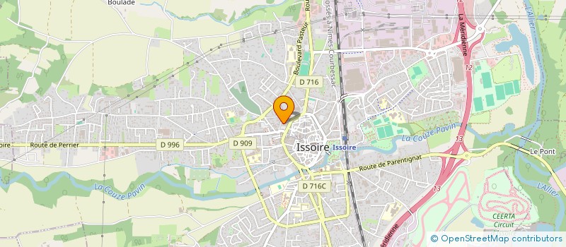 localisation de l'entreprise SCI ERLAN  ISSOIRE