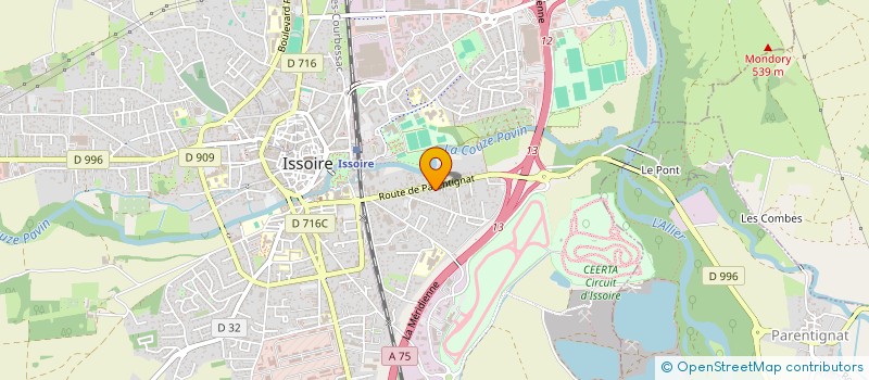 localisation de l'entreprise SCI ERMA  ISSOIRE