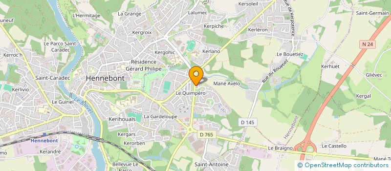 localisation de l'entreprise SCI ERMAH  HENNEBONT