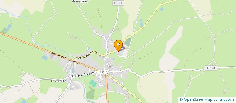 localisation de l'entreprise SCI ERMITAGE  CERILLY