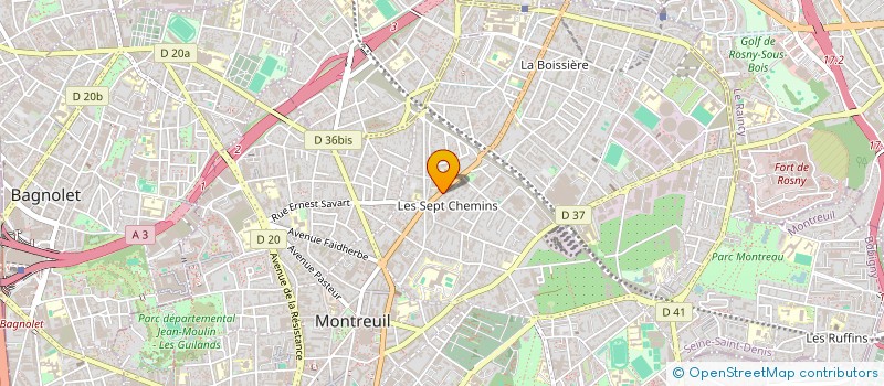 localisation de l'entreprise SCI ERMITAGE  MONTREUIL