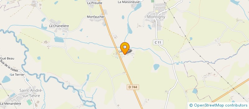 localisation de l'entreprise SCI ERO  LA FORET-SUR-SEVRE