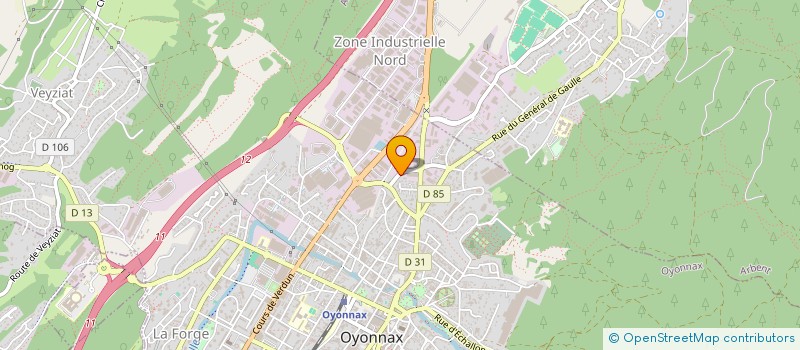 localisation de l'entreprise SCI ERON à OYONNAX