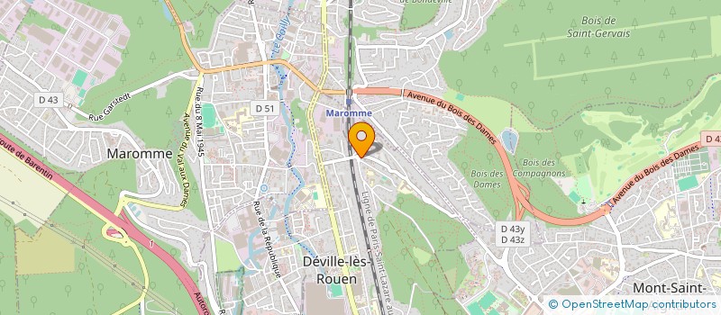 localisation de l'entreprise SCI EROS  DEVILLE-LES-ROUEN