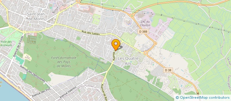 localisation de l'entreprise SCI ERPA  SAINT-JEAN-DE-MONTS