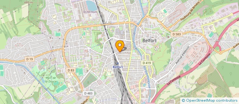 localisation de l'entreprise SCI ERPHI à BELFORT