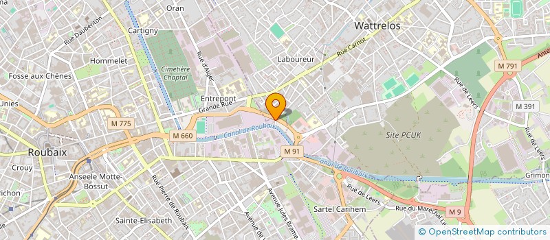 localisation de l'entreprise SCI ERRAMI  ROUBAIX