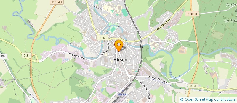 localisation de l'entreprise SCI ERSBAY  HIRSON