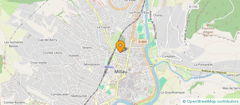 localisation de l'entreprise SCI ERVIE à MILLAU