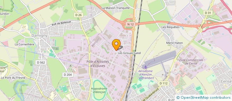 localisation de l'entreprise SCI ERVIN à ALENCON