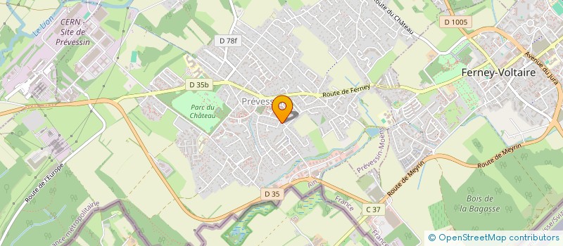 localisation de l'entreprise SCI ERWAN à PREVESSIN-MOENS