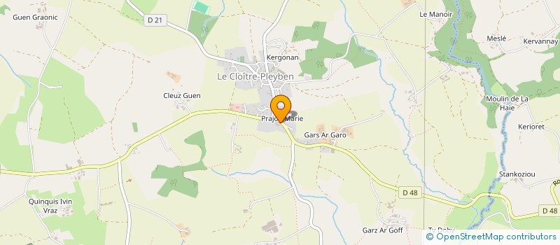 localisation de l'entreprise SCI ERWINE ET TRISTAN  LE CLOITRE-PLEYBEN