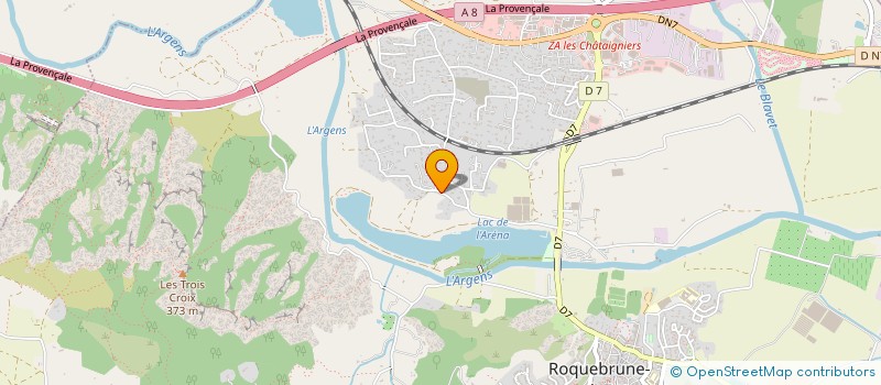 localisation de l'entreprise SCI ERYALE à ROQUEBRUNE-SUR-ARGENS