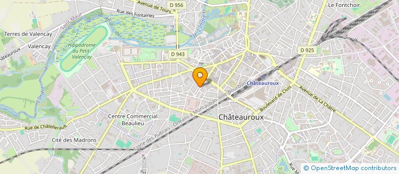 localisation de l'entreprise SCI ERYOPS à CHATEAUROUX