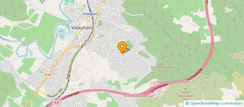 localisation de l'entreprise SCI ESBO  VIDAUBAN