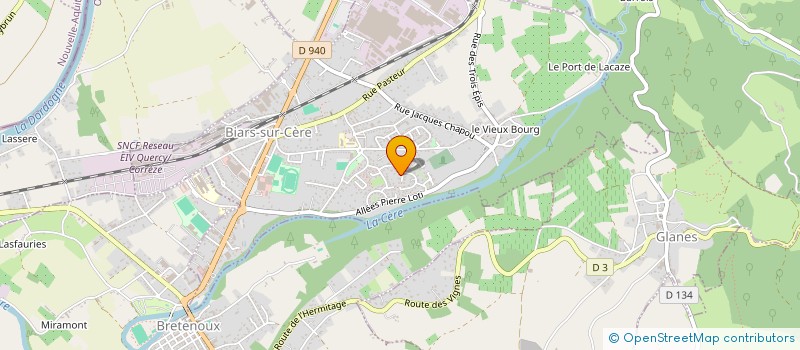 localisation de l'entreprise SCI ESCALU  BIARS-SUR-CERE