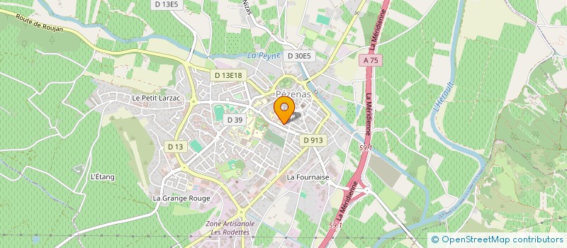 localisation de l'entreprise SCI ESCORNE  PEZENAS