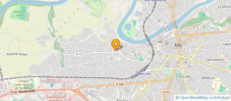 localisation de l'entreprise SCI ESCRIVE à ALBI