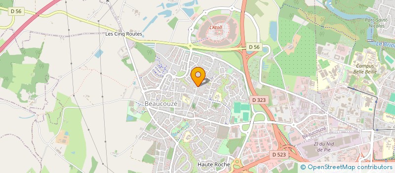 localisation de l'entreprise SCI ESCULAPE  BEAUCOUZE