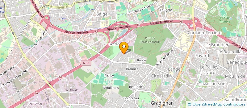 localisation de l'entreprise SCI ESMAUD  GRADIGNAN