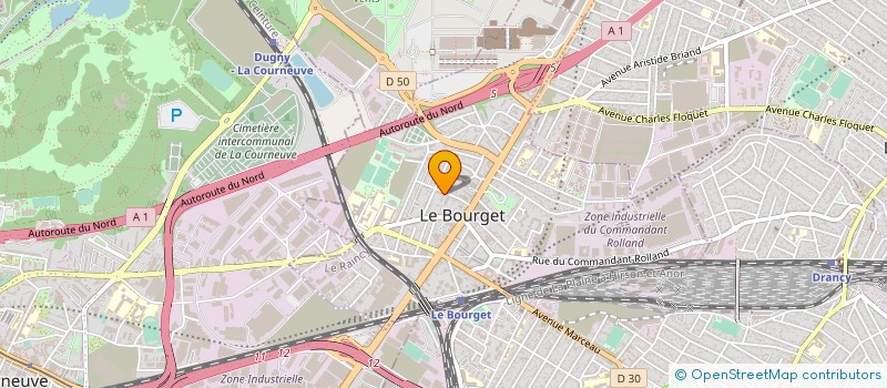 localisation de l'entreprise SCI ESPACE à LE BOURGET