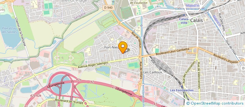 localisation de l'entreprise SCI ESPACE  CALAIS