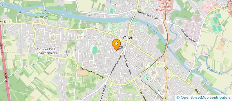 localisation de l'entreprise SCI ESPACE à OLIVET