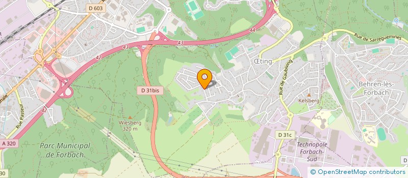 localisation de l'entreprise SCI ESPACE  TING