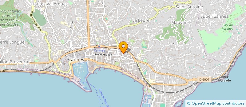 localisation de l'entreprise SCI ESPACE à CANNES