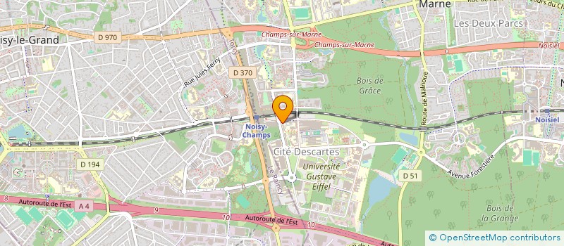 localisation de l'entreprise SCI ESPACE AMPERE  CHAMPS-SUR-MARNE