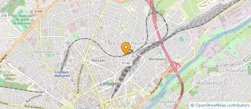 localisation de l'entreprise SCI ESPACE BEAUBLANC IMMO  LIMOGES