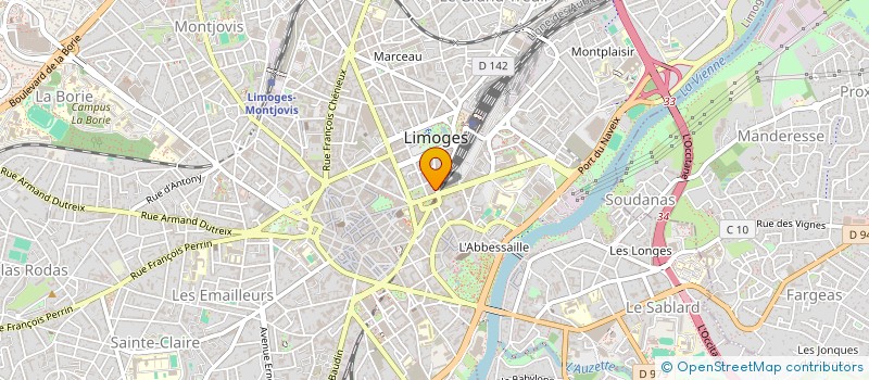 localisation de l'entreprise SCI ESPACE DAGUERRE à LIMOGES