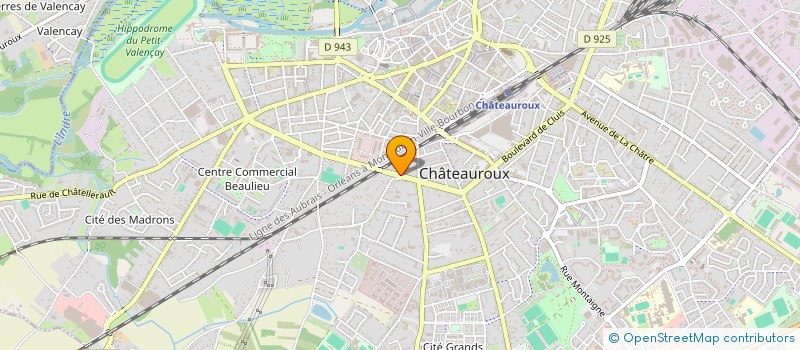 localisation de l'entreprise SCI ESPACE DES HALLES à CHATEAUROUX