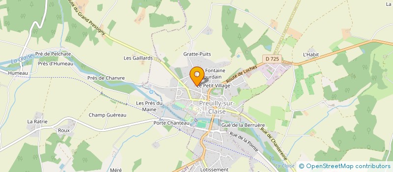 localisation de l'entreprise SCI ESPACE FORME  PREUILLY-SUR-CLAISE