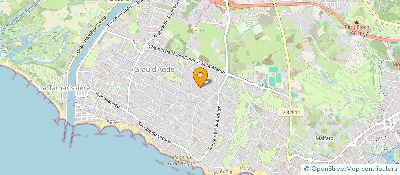 localisation de l'entreprise SCI ESPACE JET  AGDE