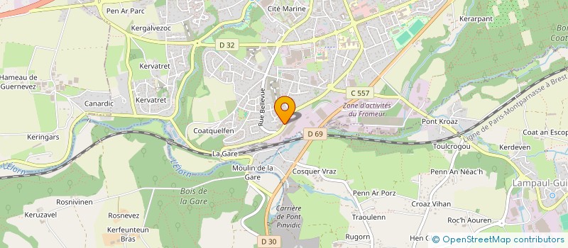 localisation de l'entreprise SCI ESPACE JM  LANDIVISIAU