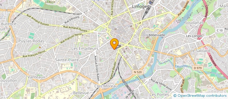 localisation de l'entreprise SCI ESPACE MAUVENDIERE à LIMOGES