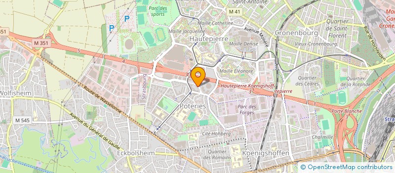 localisation de l'entreprise SCI ESPACE MEDICO DENTAIRE CHARLES PEGUY  STRASBOURG