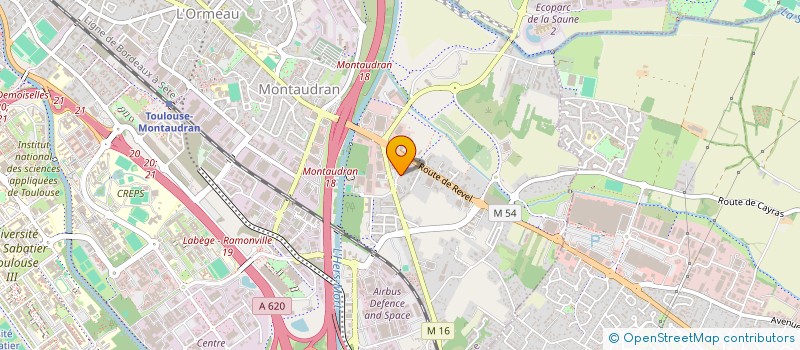localisation de l'entreprise SCI ESPACE MONTAUDRAN à TOULOUSE