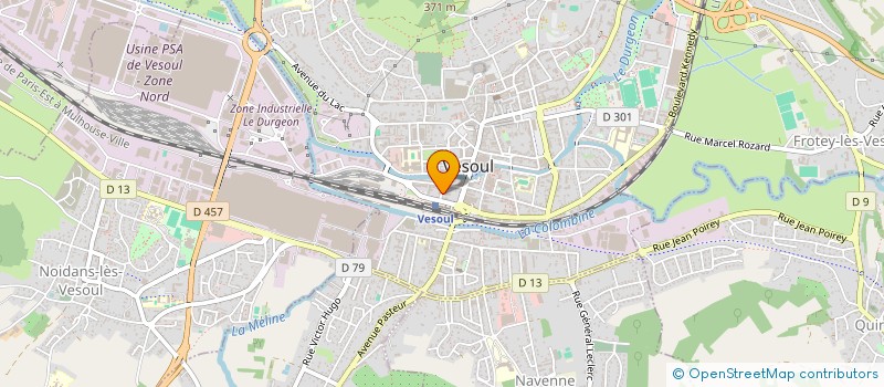 localisation de l'entreprise SCI ESPACE MUTUALISTE HERICOURT à VESOUL