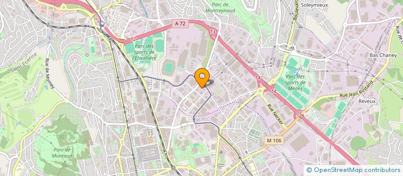 localisation de l'entreprise SCI ESPACE PERFORMANCES  SAINT-ETIENNE