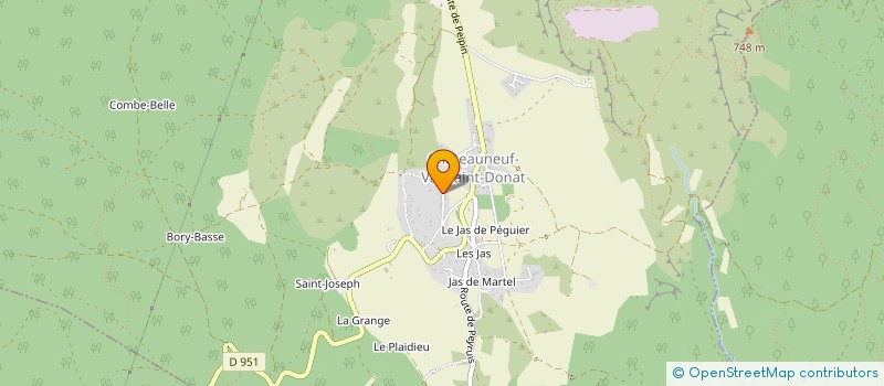 localisation de l'entreprise SCI ESPACE ROGER CANO  CHATEAUNEUF-VAL-SAINT-DONAT