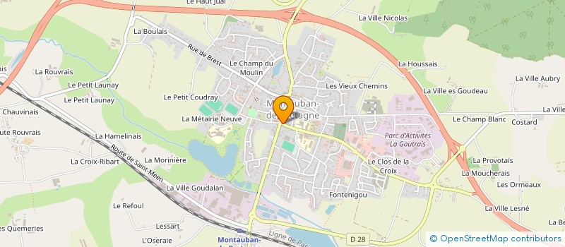 localisation de l'entreprise SCI ESPACE ROUSSILLON  MONTAUBAN-DE-BRETAGNE