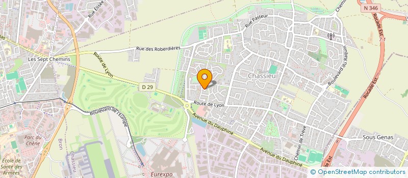 localisation de l'entreprise SCI ESPACE SANTE DES MAISONS NEUVES  CHASSIEU