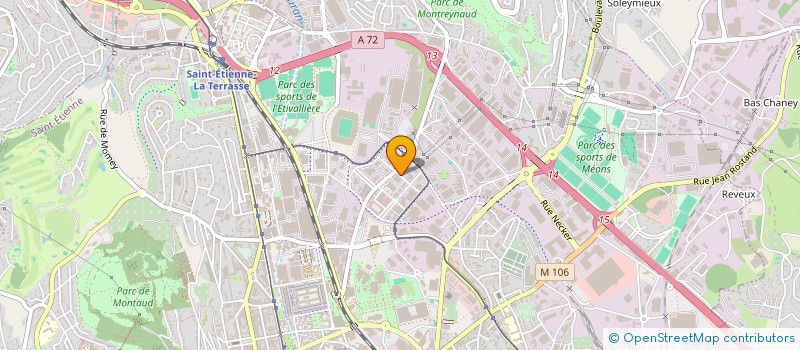 localisation de l'entreprise SCI ESPACES BUREAUX  SAINT-ETIENNE