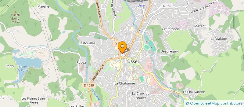 localisation de l'entreprise SCI ESPARVIER à USSEL