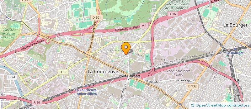localisation de l'entreprise SCI ESPOIR à LA COURNEUVE