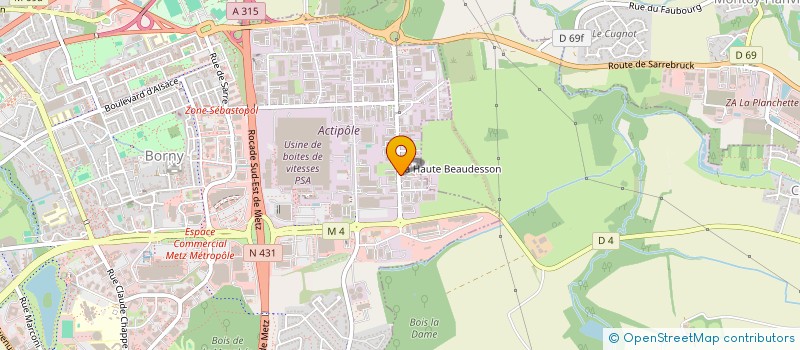 localisation de l'entreprise SCI ESSEY  METZ