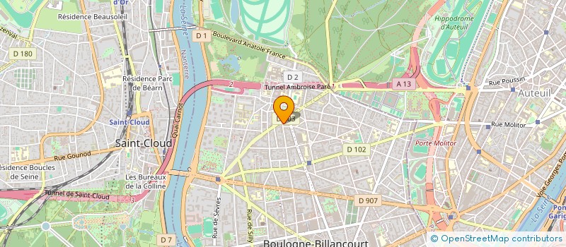 localisation de l'entreprise SCI ESSOR à BOULOGNE-BILLANCOURT