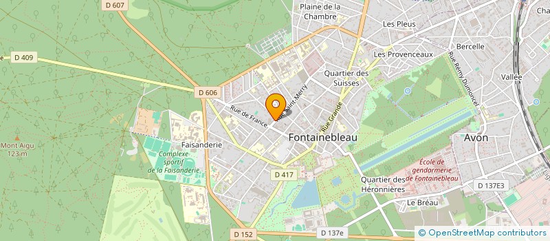 localisation de l'entreprise SCI EST OUEST  FONTAINEBLEAU